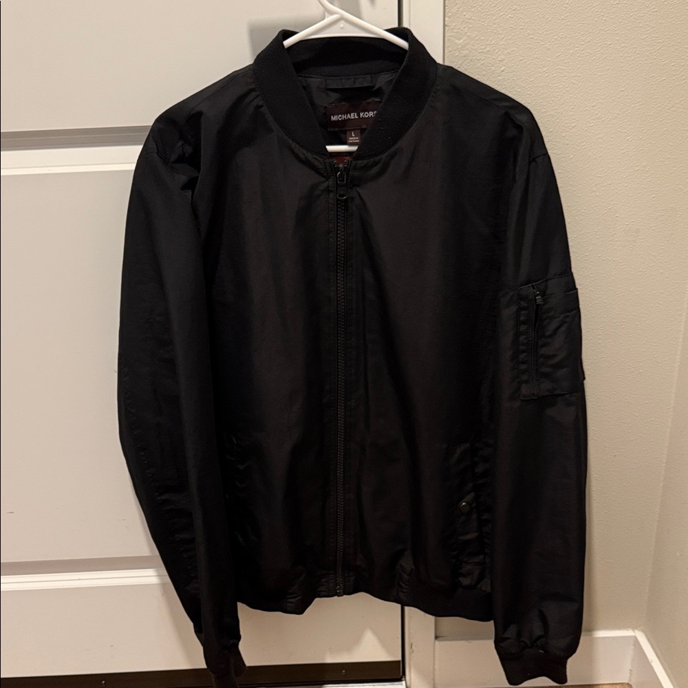 Michael Kors Men’s Classic Black Bomber Jacket